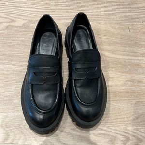Mango Black Chunky Loafers size 7.5